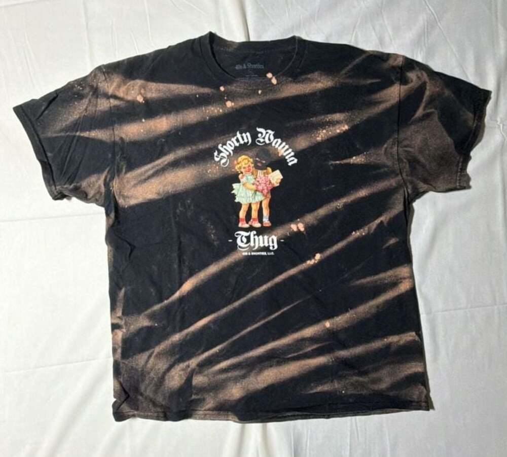 40s & Shorties Shorty Wanna Thug Bleach Wash Graphic T-Shirt